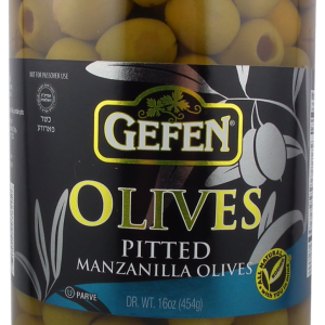 Olive Manz Pitted 16Oz Gefen