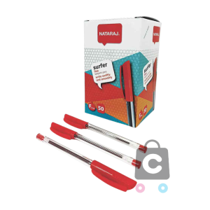 Nataraj Surfer Ball Pen Red 0.7mm (50 Pcs)