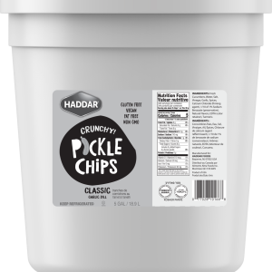 Pickle Chips Classic Garlic Dill Bulk 5Gal Haddar
