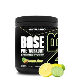 NutraBio Base Pre-Workout Lemon Lime Flavor