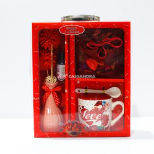 Gift Set with vase, drinking cup and flower