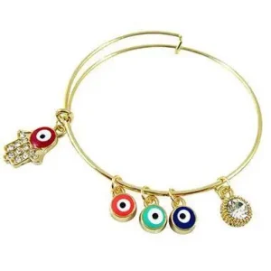 Hand of Fatima Gold Bangle