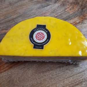 Cheddar with Ale & Mustard Seed  (JJ Sandham) – MLFC Retail Packs 8 x 180g approx