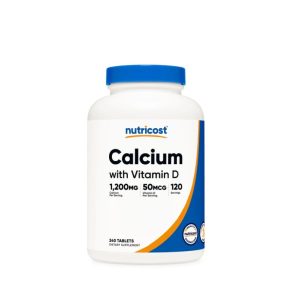 Nutricost Calcium + Vitamin D3 Tablets 240 Caps