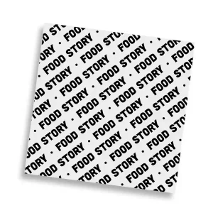 Purest Packaging Printed Greaseproof Paper Black (330x250mm) – 1000pcs