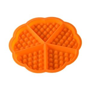 Orange Silicone Waffle Mould