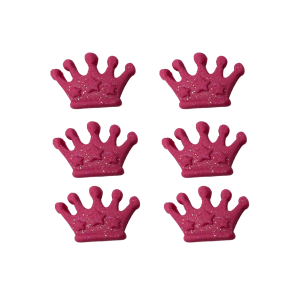 Cerise Mini Crown Decorations Pack of 6