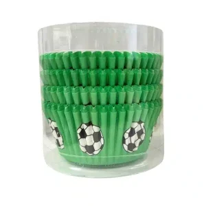 Soccer PVC Cupcake Casings Pack of 80