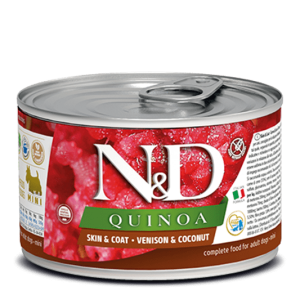 Farmina N&D Quinoa: Skin & Coat Venison Canned Food for Adult Dogs - 10oz