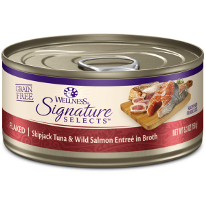 Wellness Signature Selects Flaked Skipjack Tuna & Salmon Canned Food for Adult Cats