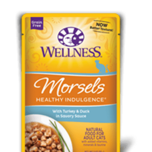 Wellness Healthy Indulgence Turkey & Duck Morsels Pouches for Adult Cats