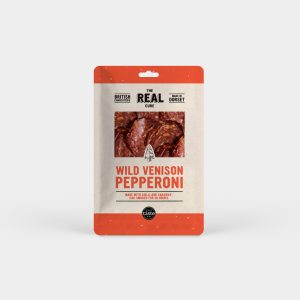 The Real Cure Wild Venison Chorizo 55g Sliced Retail pack